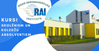 Rīgas Aeronavigācijas institūts piedāvā: Kursi skolēniem “Aktuālā profesija”!