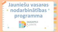 Vasaras nodarbinātības programma</br> 13-14 gadus veciem jauniešiem