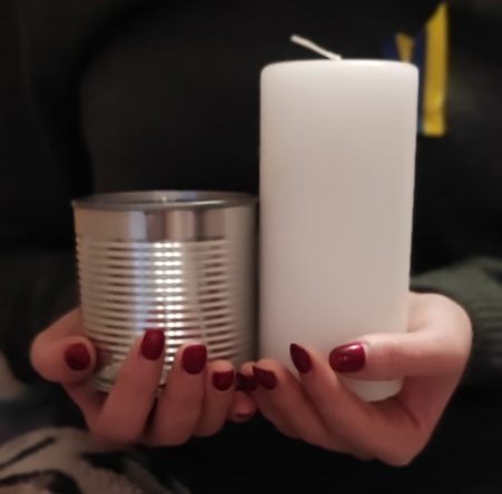 Iesaisties ierakumu sveču izgatavošanā </br>Ukrainas kareivjiem!